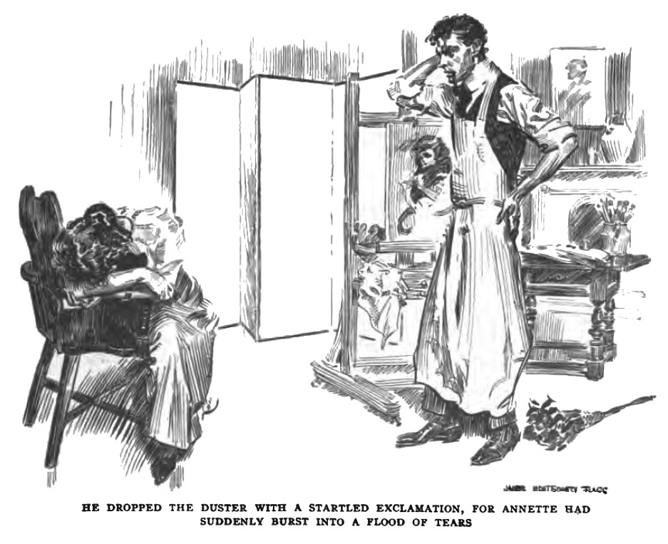 He dropped the duster...