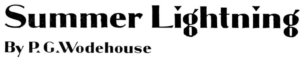 Summer Lightning, by P. G. Wodehouse