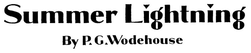Summer Lightning, by P. G. Wodehouse