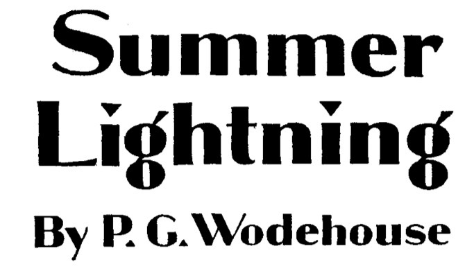 Summer Lightning, by P. G. Wodehouse