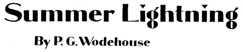 Summer Lightning, by P. G. Wodehouse