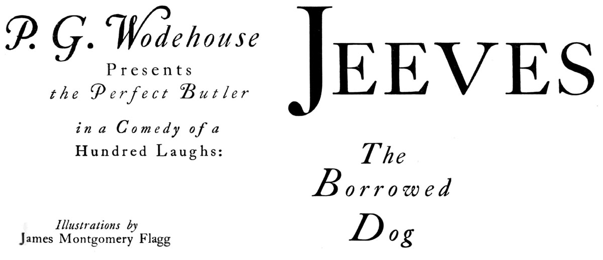 The Borrowed Dog, by P. G. Wodehouse
