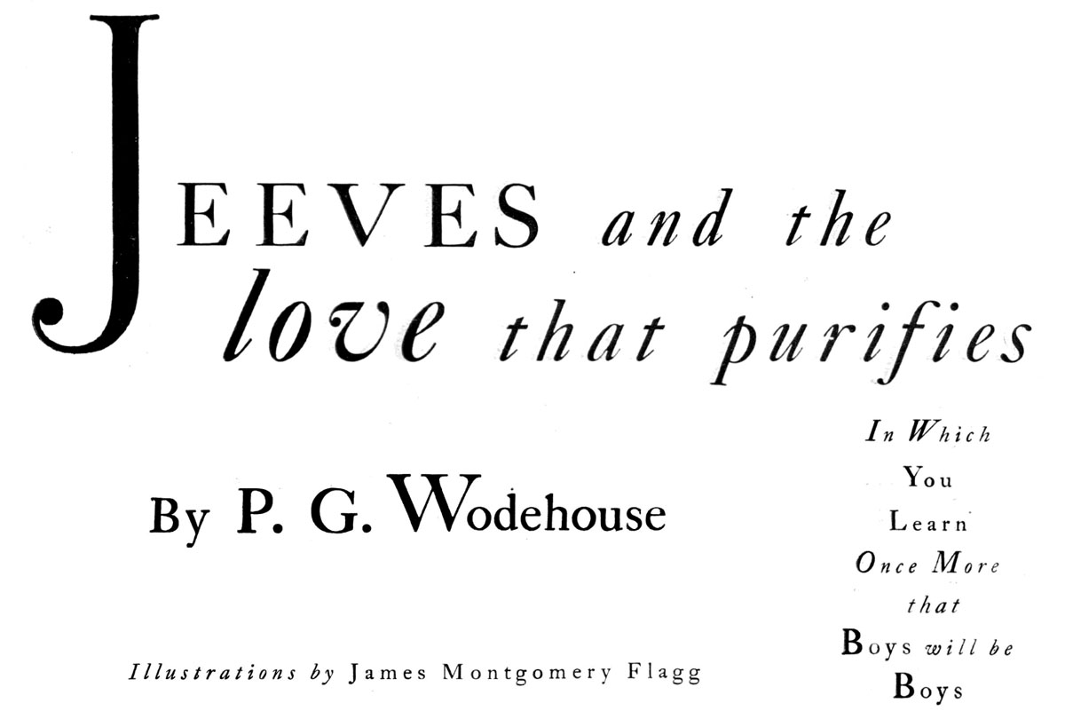 Jeeves and the Love that Purifies, by P. G. Wodehouse