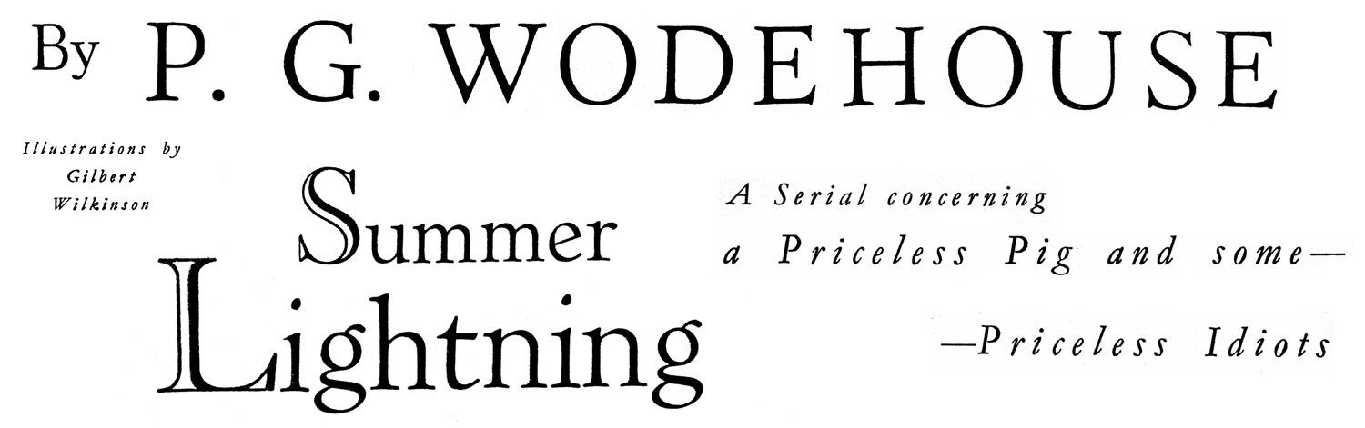 Summer Lightning, by P. G. Wodehouse
